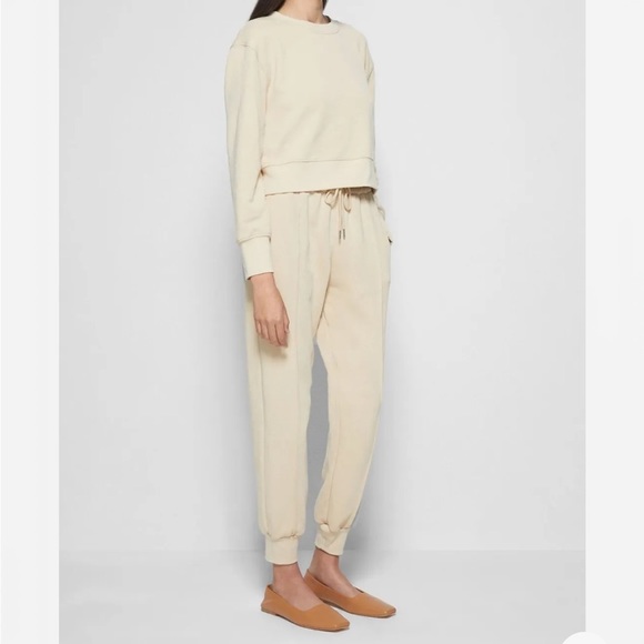 JONATHAN SIMKHAI Sand DUNE Niya Organic Cozy Lounge Seam Terry Track Jogger Pant - Picture 11 of 11